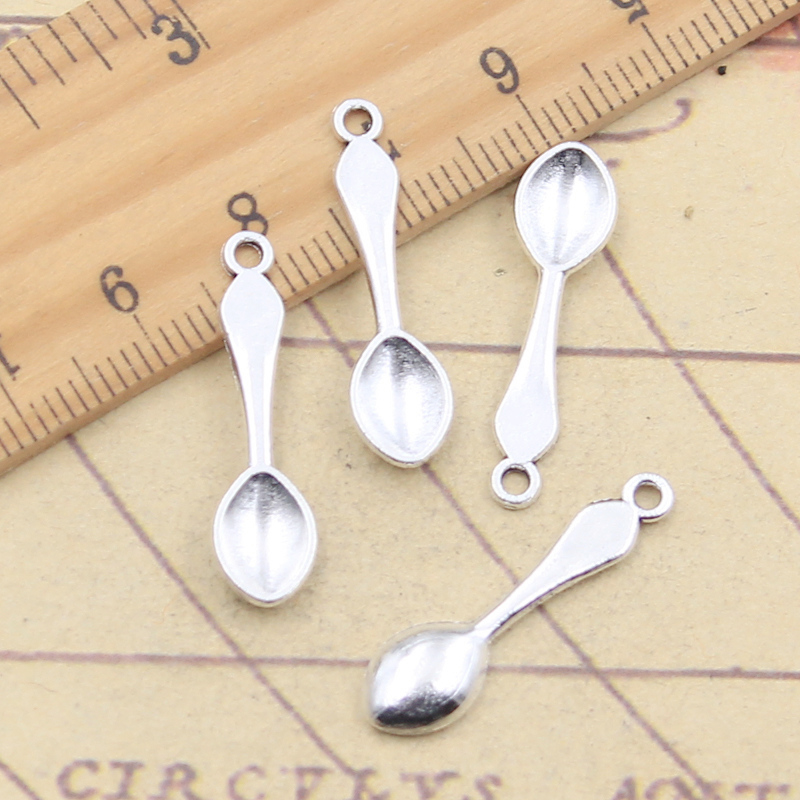 Vintage Collectible Spoons - 30pcs Charms Kitchen Cooking Spoon 26x7mm