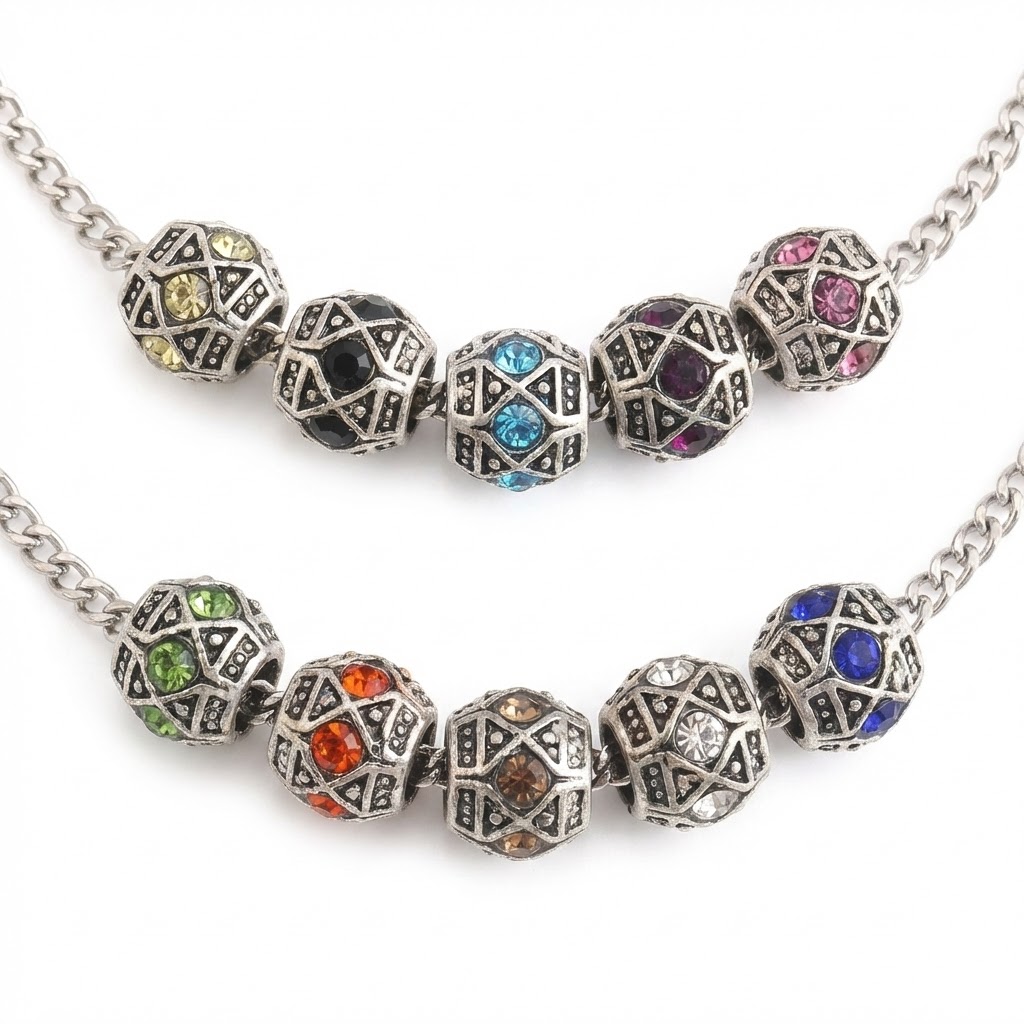 Vintage Item - 10 Pcs Vintage Antique Silver Color