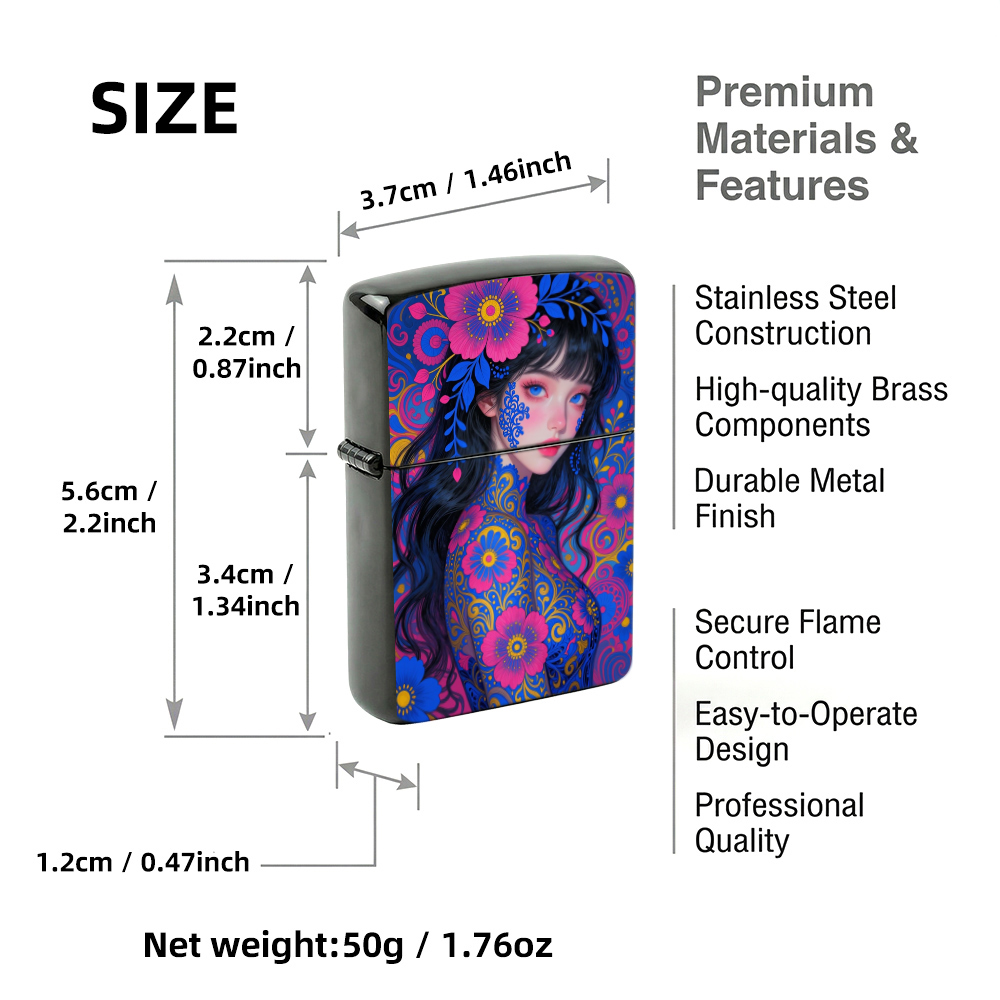 Flip Top Lighter Vibrant Flora - Vintage Collectible Lighters review and price