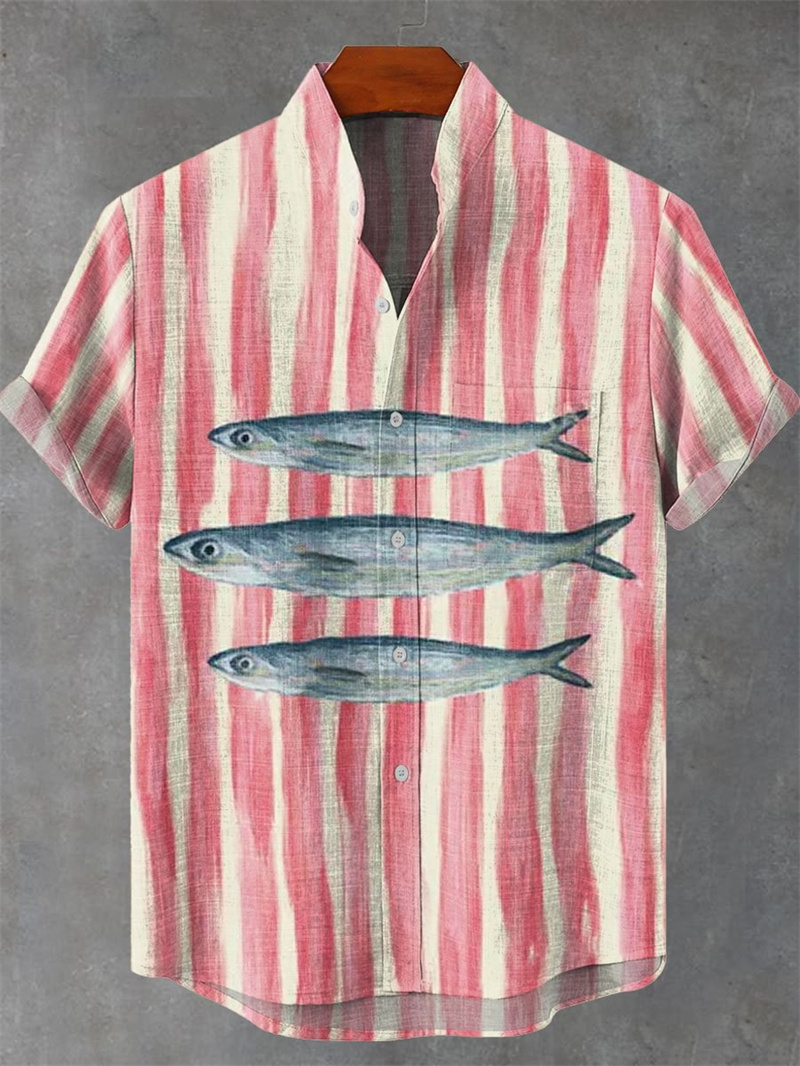 Men's Short Sleeve Linen Shirt - Vintage Collectible Shop review and price