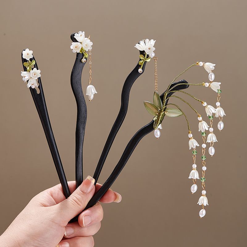 Wooden Flower Hairpin Vintage  - Vintage Collectible Item review and price
