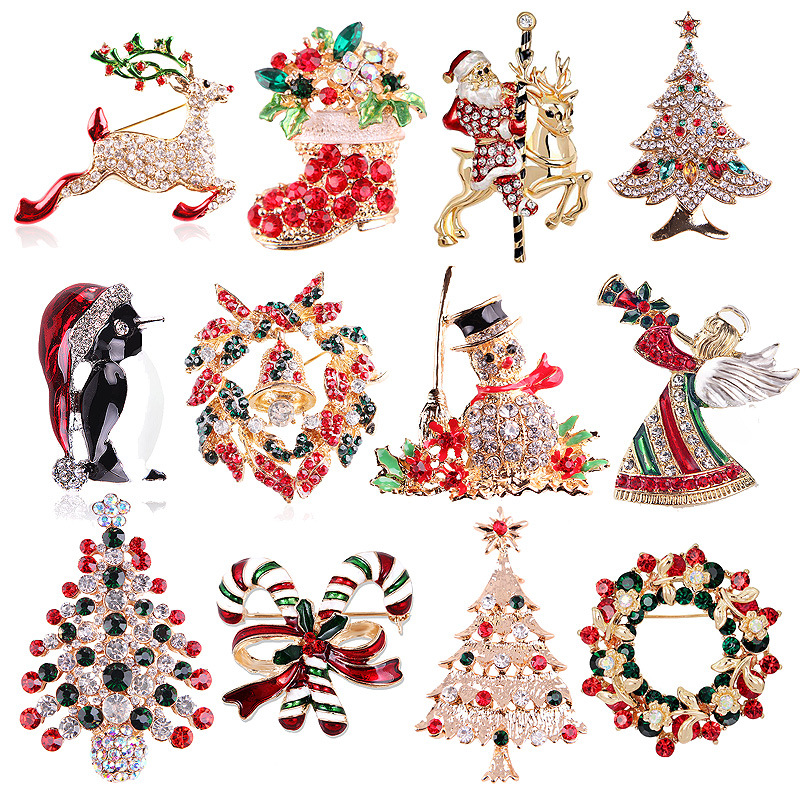 Vintage Rhinestone Christmas B - Vintage Collectible Santa review and price
