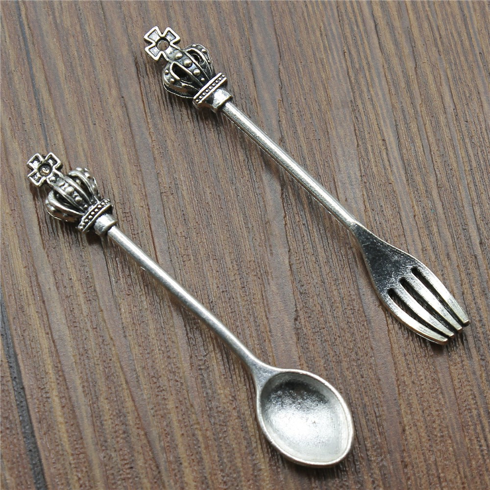 10pcs Antique Silver Color Cro - Vintage Collectible Spoons review and price